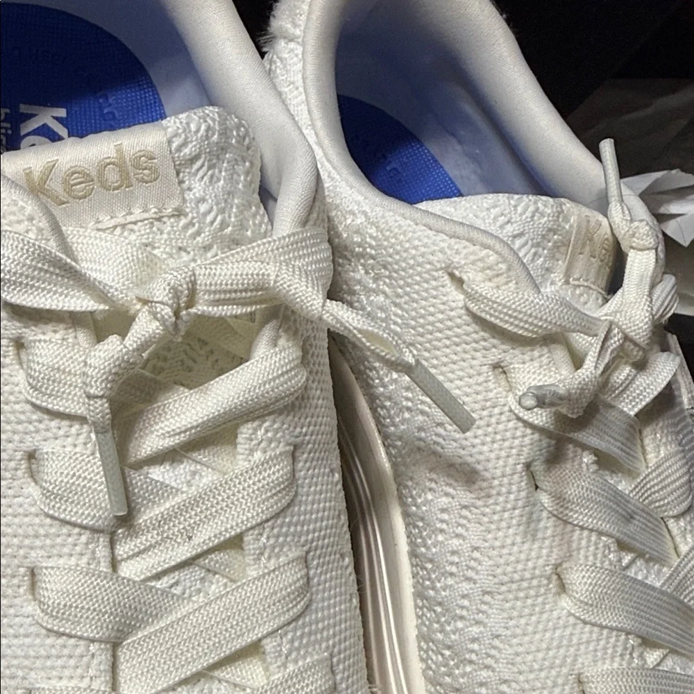 Keds Cream Lace-Up lightweight blissarch textile Sneakers Size 7W